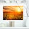 Designart - Yellow Sunset over Sunflowers - Floral Photography Art